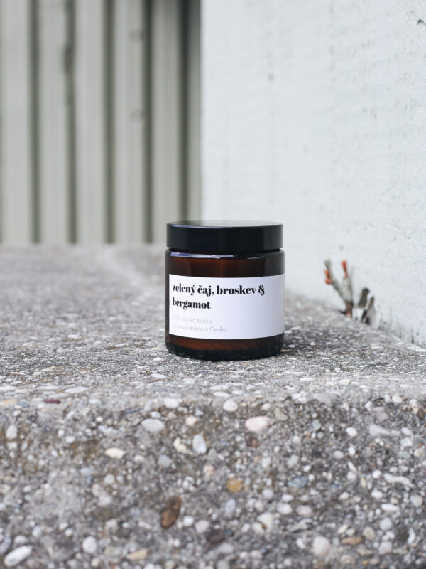 Sójová svíčka AESTA Zelený čaj, broskev & bergamot