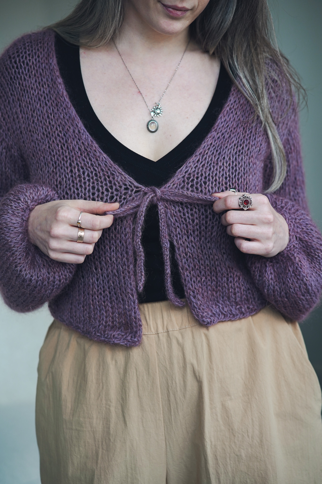 Cardigan Mohair Mauve - foto 5
