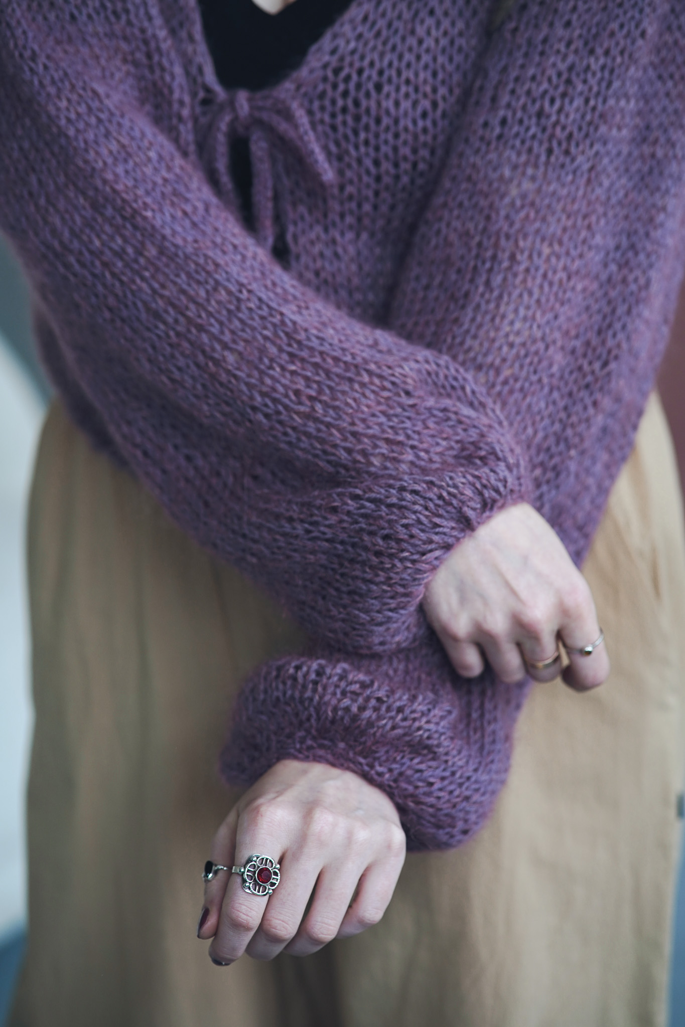 Cardigan Mohair Mauve - foto 6