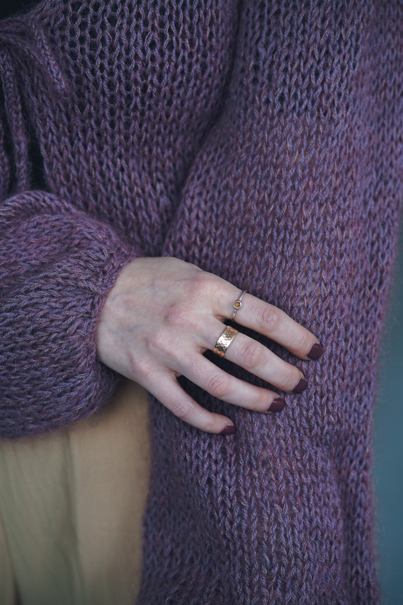 Cardigan Mohair Mauve - foto 8