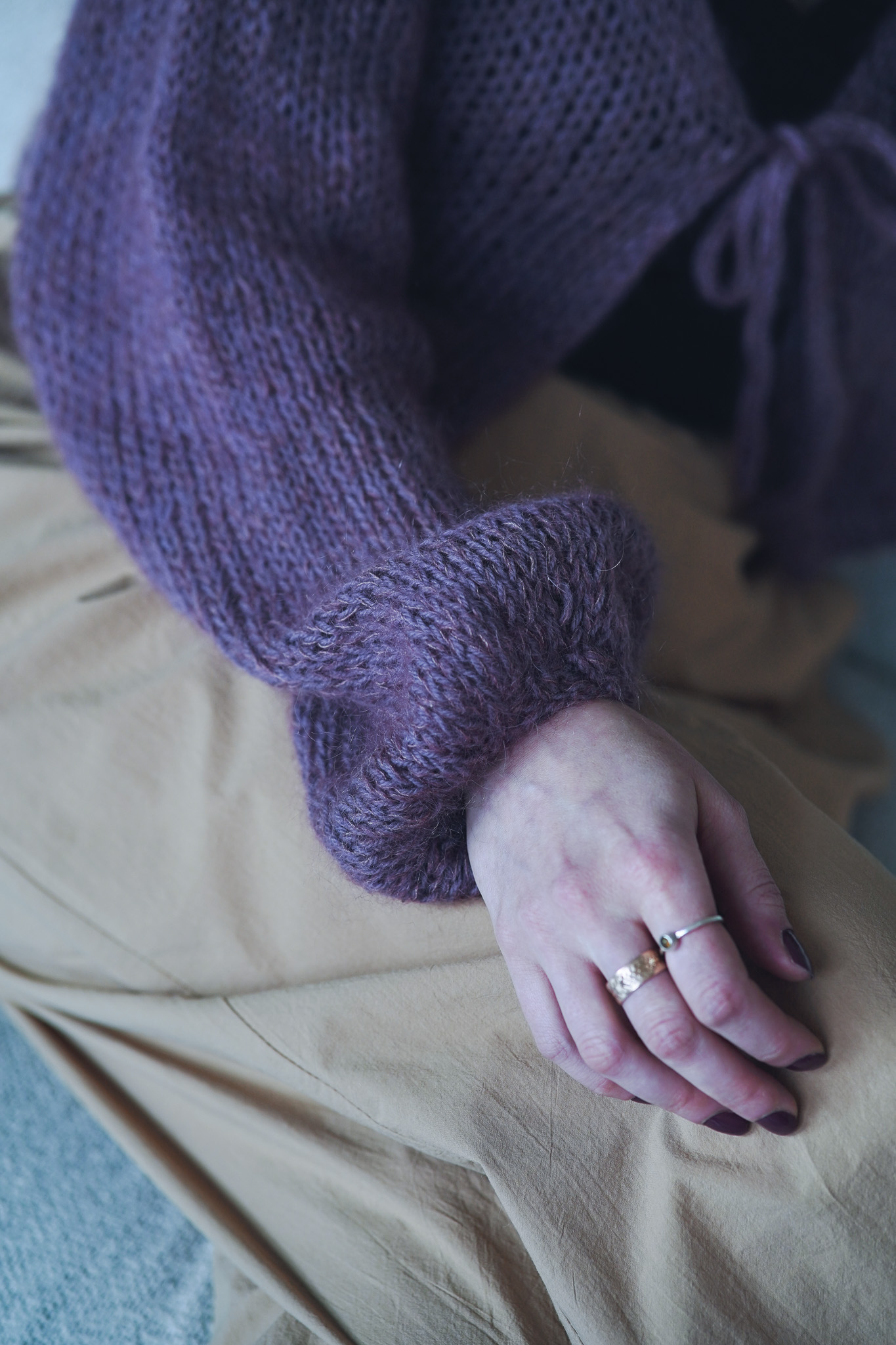Cardigan Mohair Mauve - foto 7