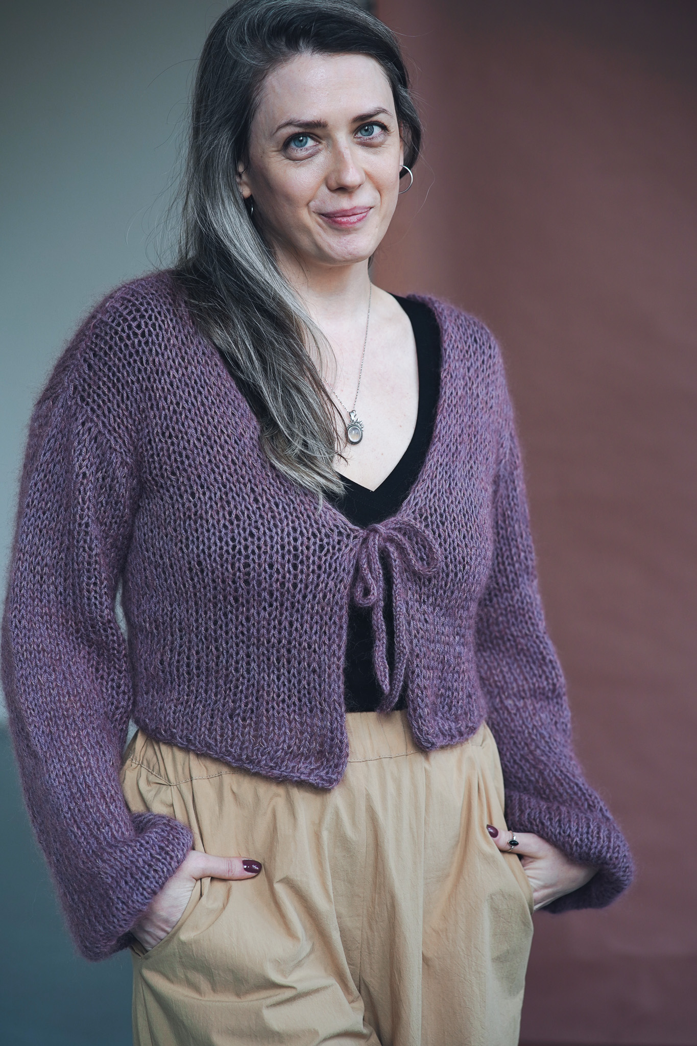 Cardigan Mohair Mauve - foto 9
