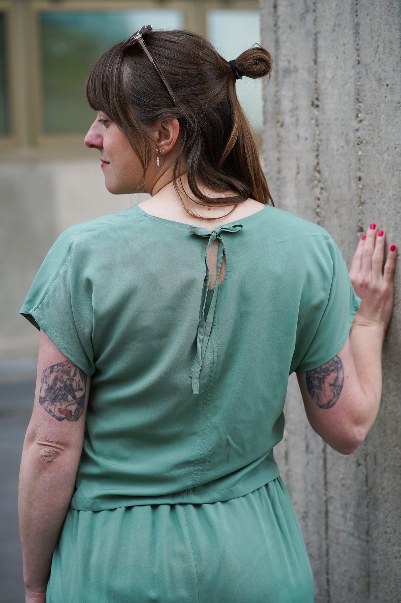 Halenka Crop-top Sage - Obrázek 2
