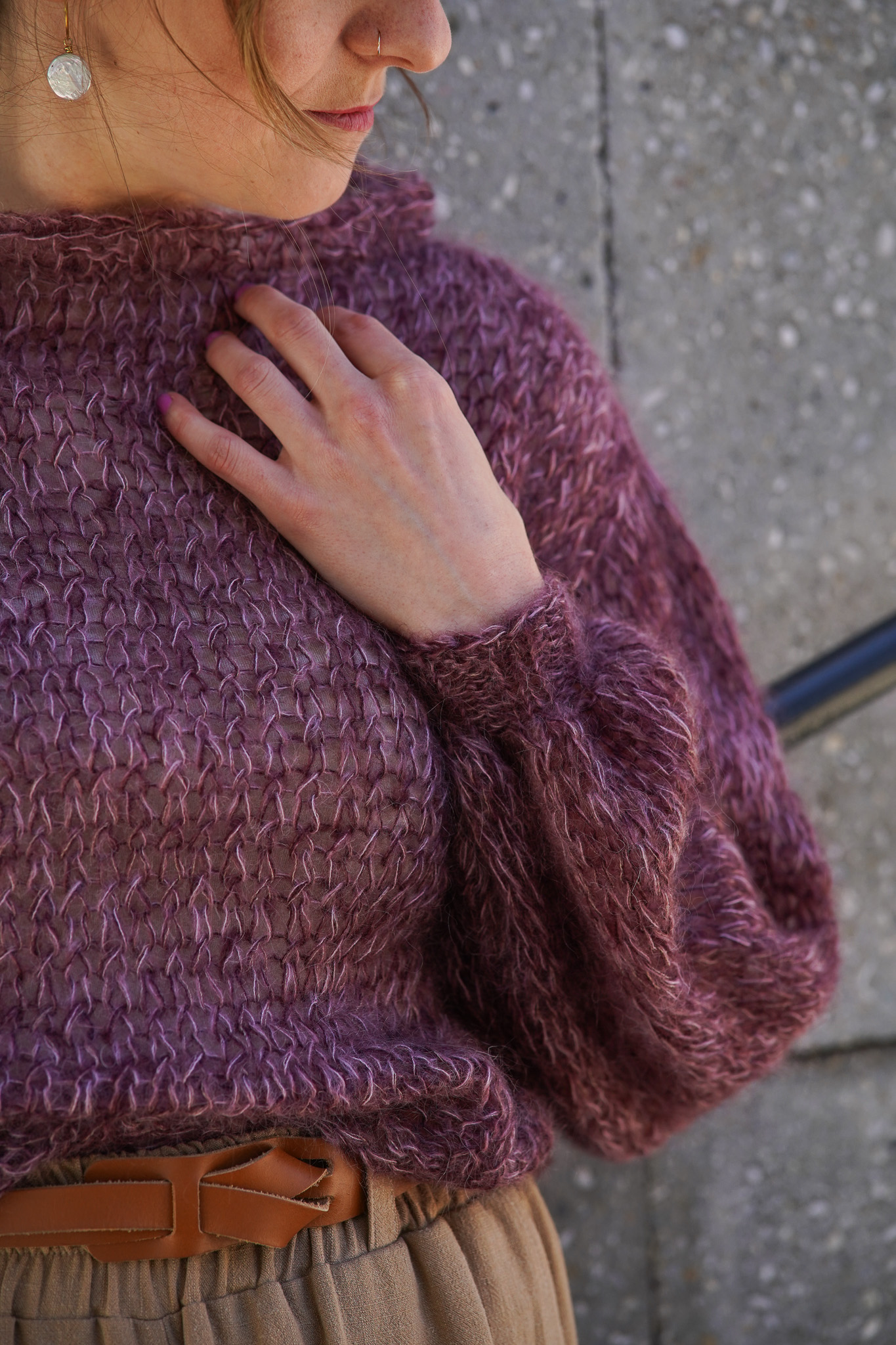 Svetr Cloud Mohair Mauve - foto 3