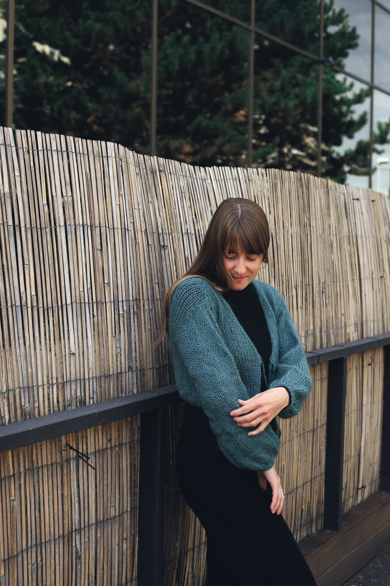 Cardigan Mohair Petrol Blue - foto 5